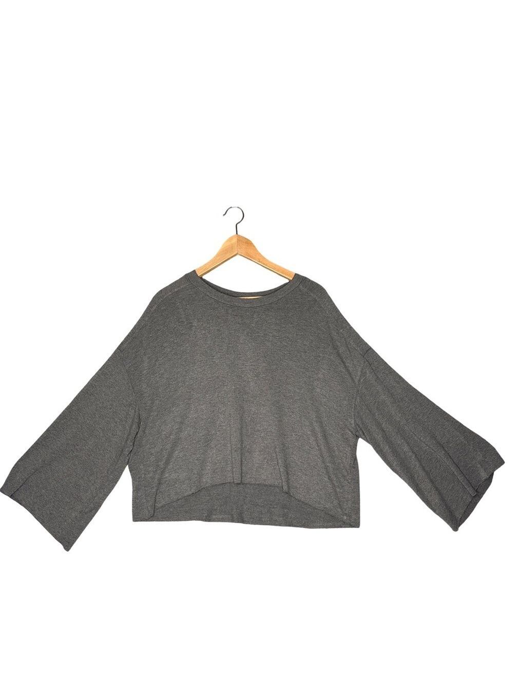 Sen Oversized Dark Gray Modal Blend Top